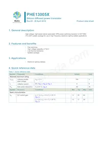 PHE13005X Datenblatt Cover