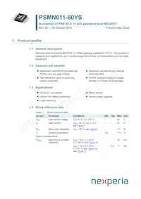 PSMN011-80YS Datenblatt Cover