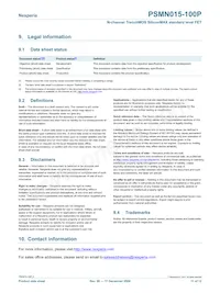 PSMN015-100P Datasheet Pagina 11