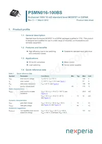 PSMN016-100BS Datenblatt Cover