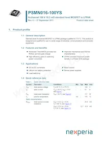 PSMN016-100YS Datasheet Copertura