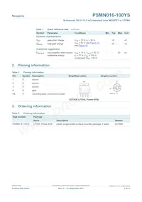 PSMN016-100YS Datasheet Pagina 2