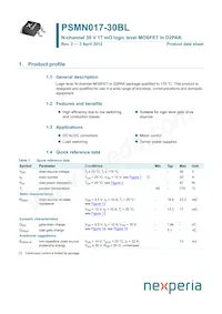 PSMN017-30BL Datenblatt Cover