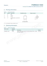 PSMN025-100D數據表 頁面 2