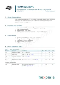 PSMN025-80YLX Datasheet Copertura