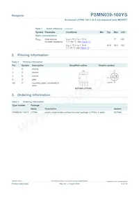 PSMN039-100YS Datasheet Pagina 2