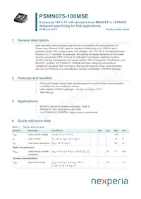 PSMN075-100MSEX Datenblatt Cover
