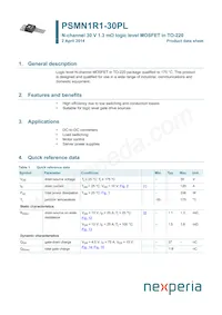 PSMN1R1-30PL Datasheet Copertura