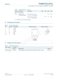 PSMN1R2-25YL Datenblatt Seite 2