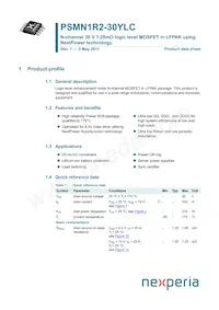 PSMN1R2-30YLC Datenblatt Cover