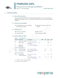 PSMN2R0-30PL Datasheet Copertura