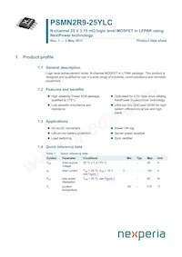 PSMN2R9-25YLC Datasheet Copertura