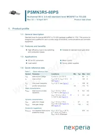 PSMN3R5-80PS Datasheet Copertura