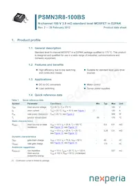 PSMN3R8-100BS Datasheet Copertura