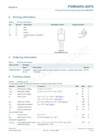 PSMN4R5-40PS數據表 頁面 2