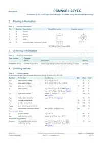 PSMN6R5-25YLC Datasheet Pagina 2