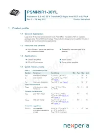 PSMN9R1-30YL Datenblatt Cover