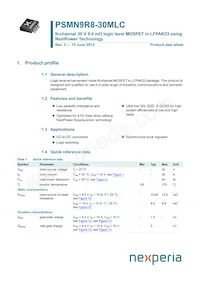 PSMN9R8-30MLC Datasheet Copertura