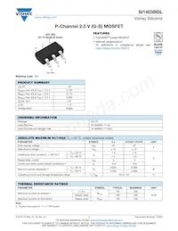 SI1403BDL-T1-GE3數據表 封面