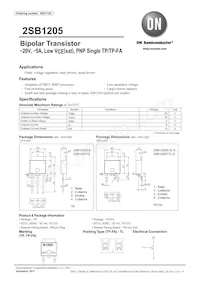 2SB1205T-TL-E數據表 封面