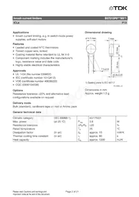 B57213P0800M351 Datasheet Pagina 2