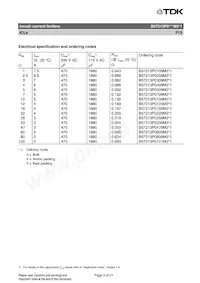 B57213P0800M351 Datasheet Pagina 3