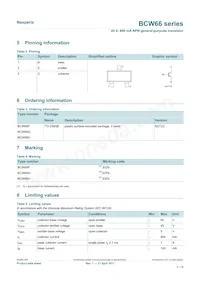 BCW66HR Datasheet Pagina 2