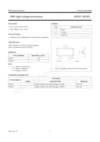 BF823 Datasheet Pagina 3