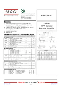 MMBT3904T-TP數據表 封面