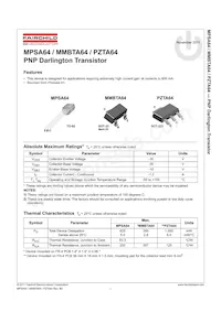 MPSA64_D75Z Datasheet Pagina 2