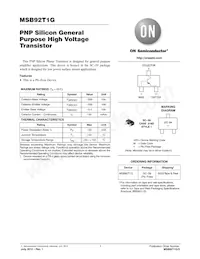 MSB92T1G Datasheet Copertura