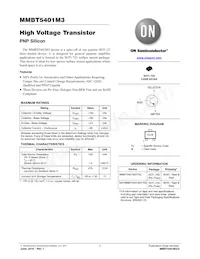 NSVMMBT5401M3T5G Datasheet Copertura