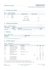 PBSS5230T Datasheet Pagina 3