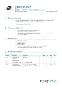 PBSS5360ZX Datasheet Copertura