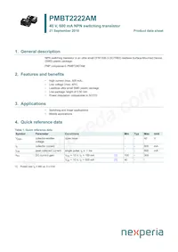 PMBT2222AMYL Datasheet Copertura