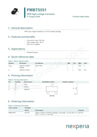 PMBT5551 Datasheet Copertura