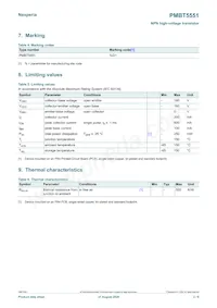 PMBT5551 Datasheet Pagina 2