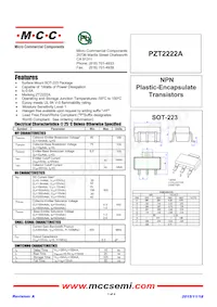 PZT2222A-TP Datasheet Copertura