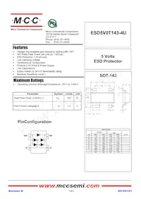 ESD5V0T143-4U-TP Datasheet Copertura