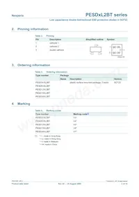 PESD12VL2BT/S911 Datasheet Pagina 2