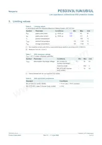 PESD3V3L1UA Datasheet Pagina 3