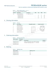 PESD3V3V4UK數據表 頁面 3