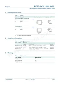 PESD5V0L1UL數據表 頁面 2