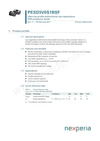 PESD5V0S1BSF Datasheet Copertura