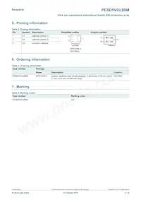 PESD5V0U2BM Datasheet Pagina 2