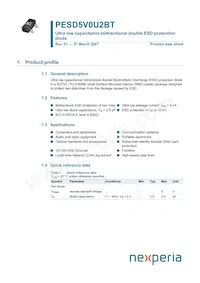 PESD5V0U2BT Datenblatt Cover