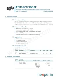 PESD5V0V1BDSF數據表 封面