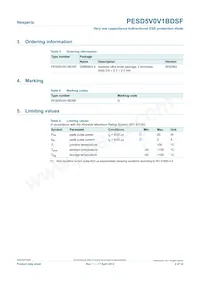 PESD5V0V1BDSF Datasheet Pagina 2