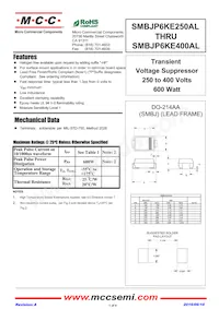 SMBJP6KE400AL-TP數據表 封面