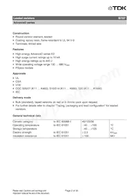 B72210S2551K501 Datasheet Pagina 2